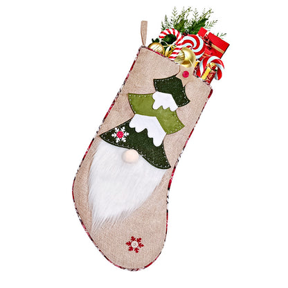 Christmas Decoration 3D Faceless Dolls Christmas Stocking