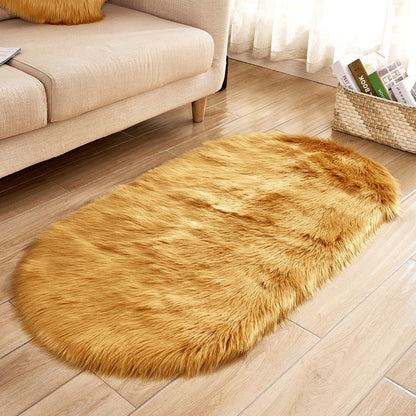 Limitation Wool Carpet, Oval Plush Carpet