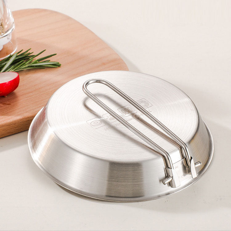 Stainless Steel Floding Handle Frying