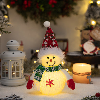 Christmas Glowing Snowman Doll Window