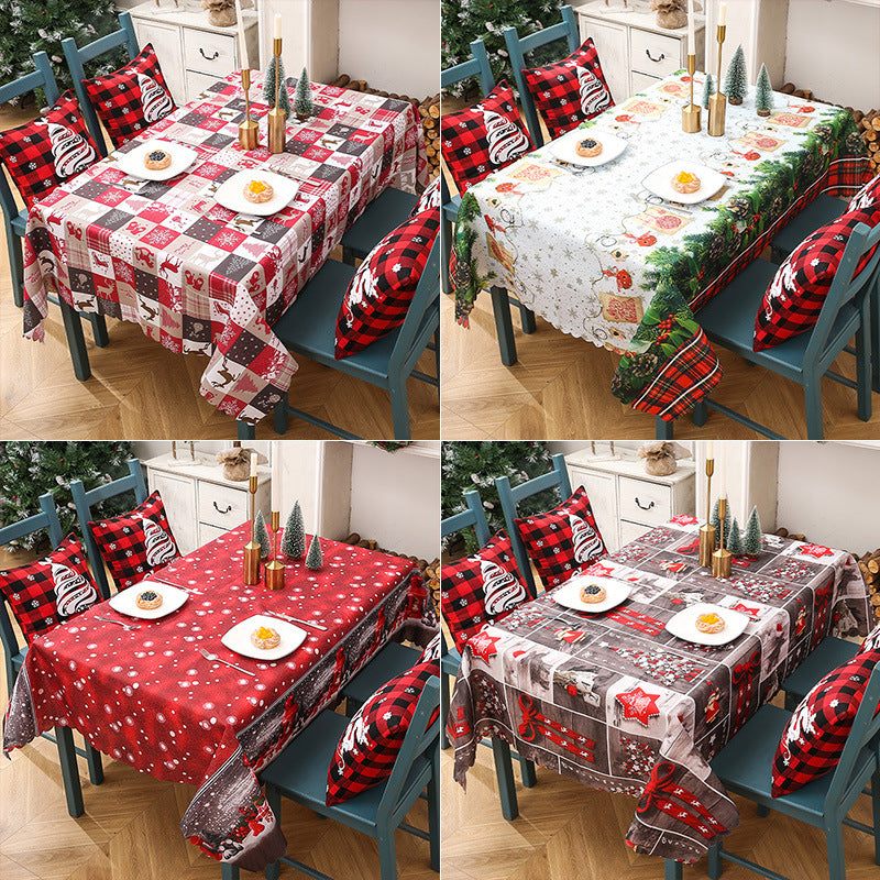 Decoration Creative Christmas Printed Tablecloth Table Flag