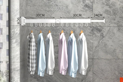 Retractable Cloth Drying Rack Folding Clothes Hanger Wall