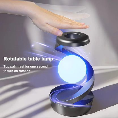 Floating And Spinning LED Moon Lamp With Wireless Phone Charger