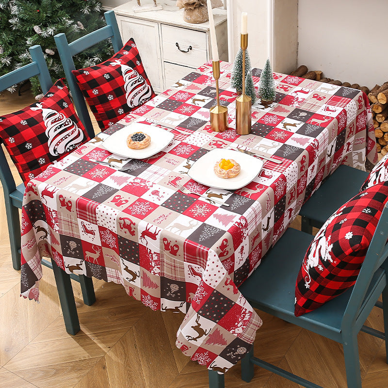 Decoration Creative Christmas Printed Tablecloth Table Flag