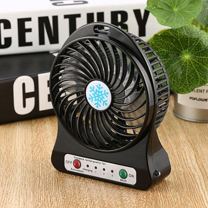 Rechargeable Air Cooler 4-Inch 3 Modes Speed LED Lighting