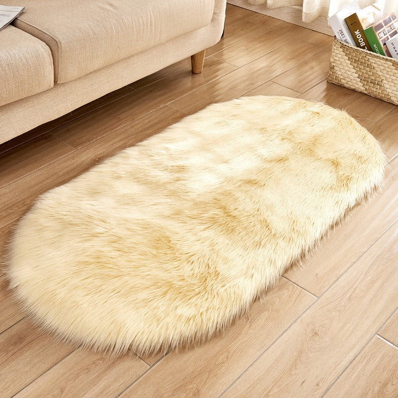 Limitation Wool Carpet, Oval Plush Carpet