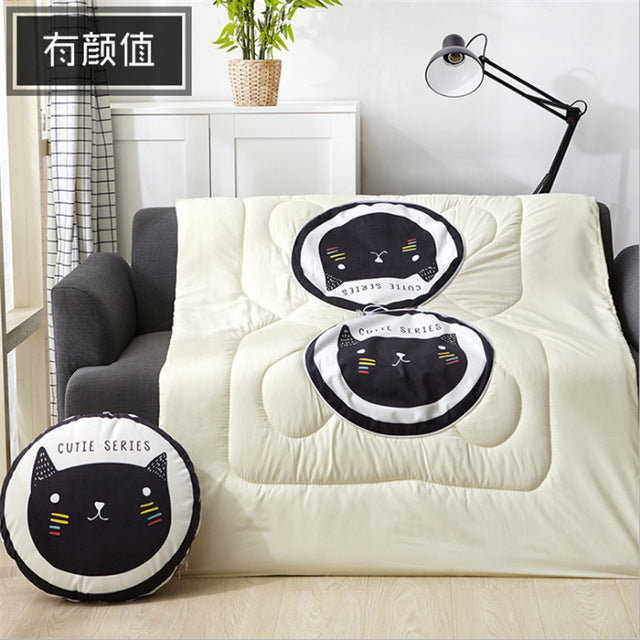 Multifunction Cartoon Cool Cat Cushion