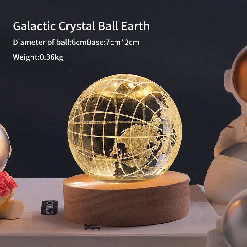 Creative Luminous Crystal Ball Galaxy Night Light