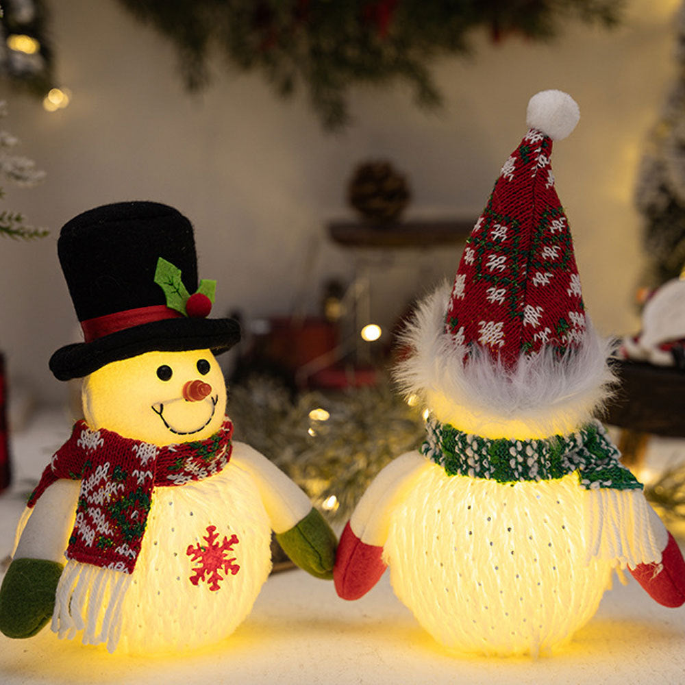 Christmas Glowing Snowman Doll Window