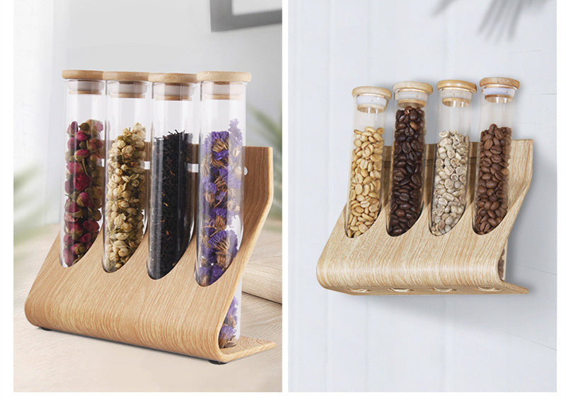 Coffee Flower Tea Coffee Bean Display Rack Sealing Jar