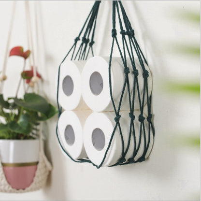 Living Room Wall Hanging Paper Bag, Paper Roll, Cotton Rope