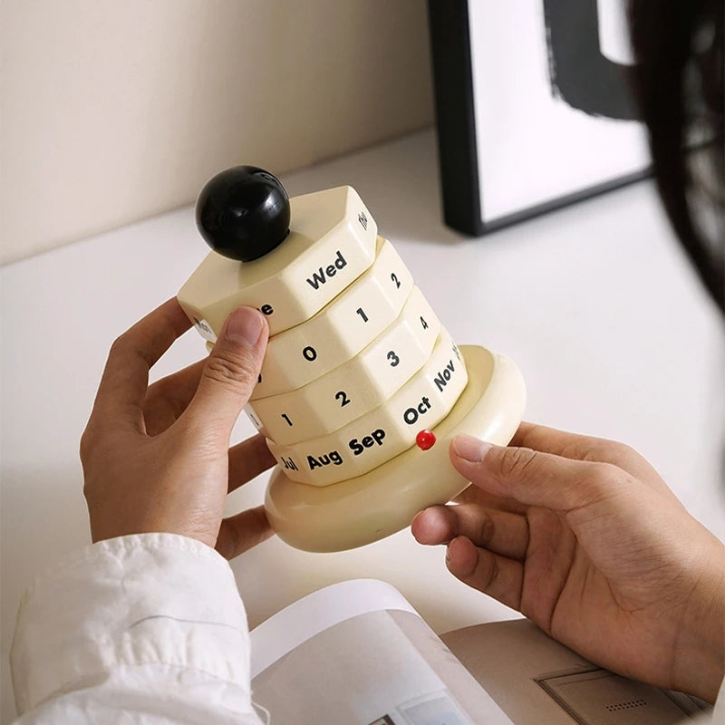 Wooden Perpetual Desk Calender