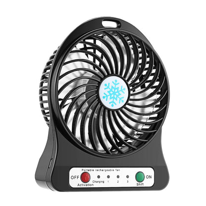 Rechargeable Air Cooler 4-Inch 3 Modes Speed LED Lighting