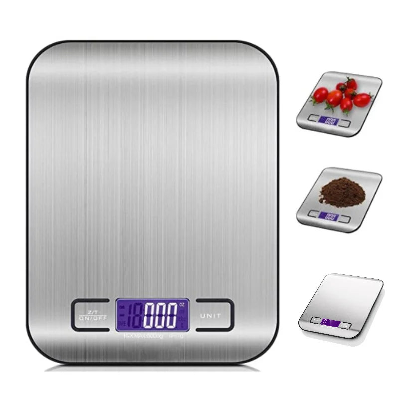 Digital Kitchen Scale Stainless Steel Portable Kitchen