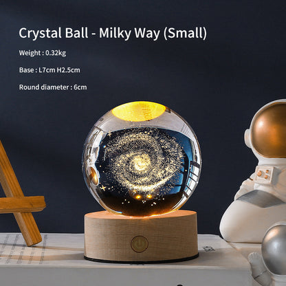 Creative Luminous Crystal Ball Galaxy Night Light