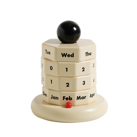 Wooden Perpetual Desk Calender