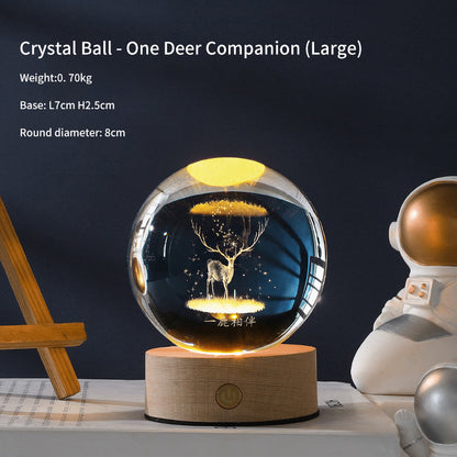 Creative Luminous Crystal Ball Galaxy Night Light