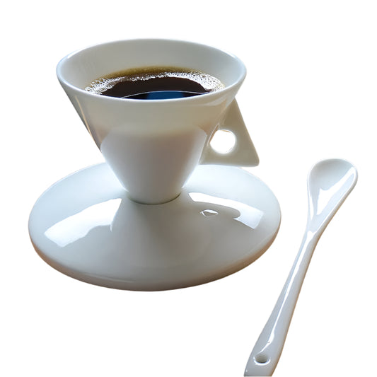 Hand Brewed Coffee Cups And Saucers Set With Spoon Espresso