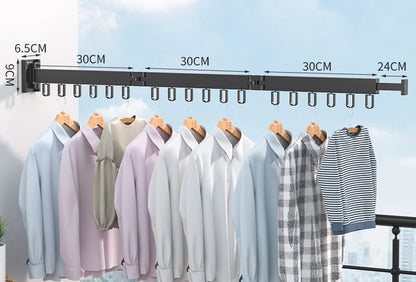 Retractable Cloth Drying Rack Folding Clothes Hanger Wall