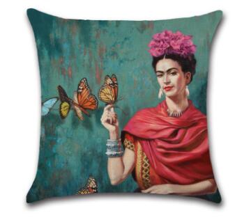 Hyha Frida Kahlo Polyester Cushion Cover Pillow Case