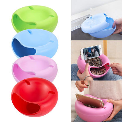 Lazy Snack Bowl Plastic Double Layer Snack Storage Box Bowl