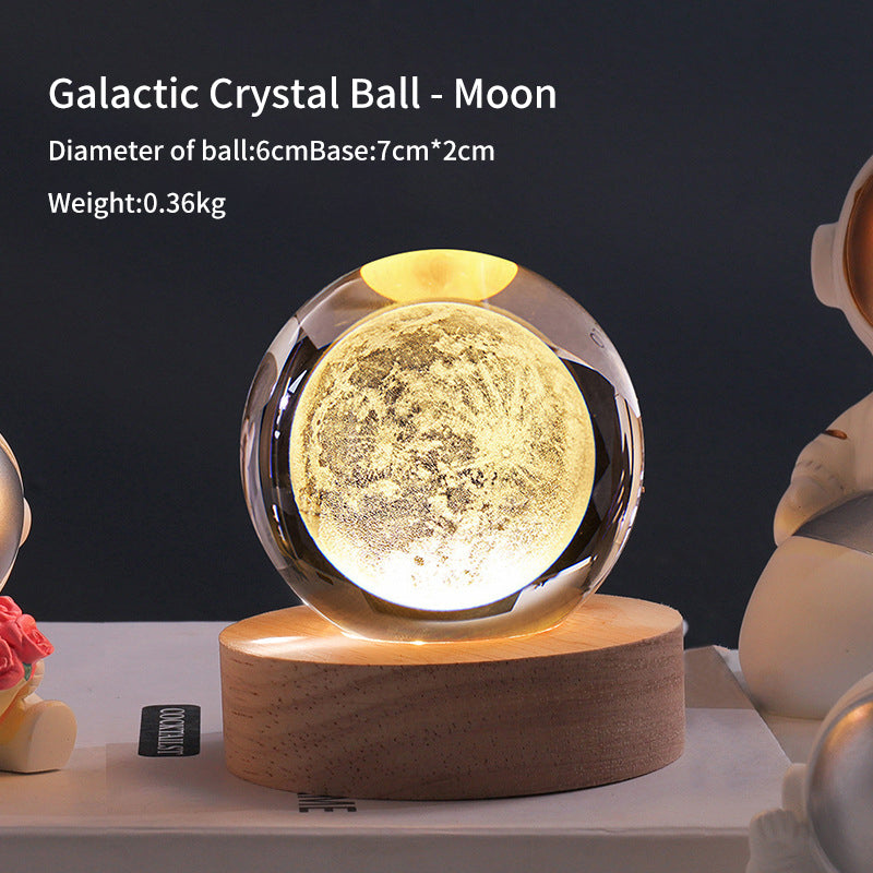 Creative Luminous Crystal Ball Galaxy Night Light