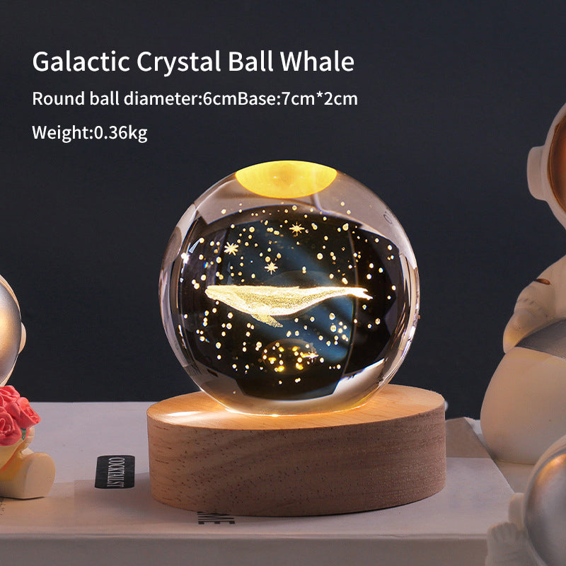 Creative Luminous Crystal Ball Galaxy Night Light