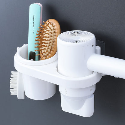 Multifunction Bathroom Rack Organiser Self Adhesive Wall Mounted Hair Dryer