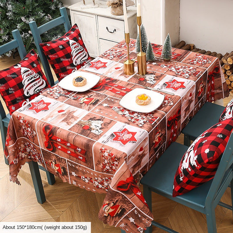 Decoration Creative Christmas Printed Tablecloth Table Flag