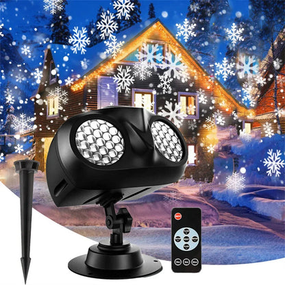 Double Head Christmas Snowfall Projector Lamp