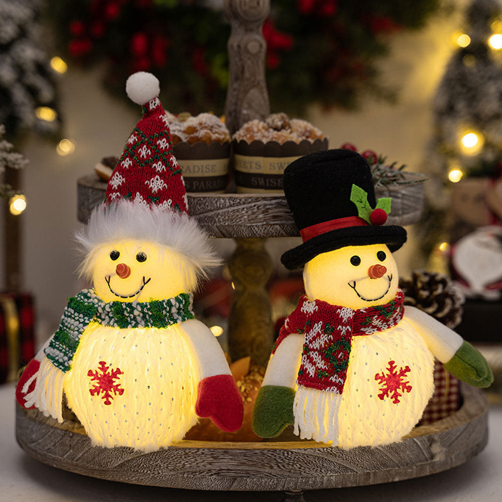 Christmas Glowing Snowman Doll Window