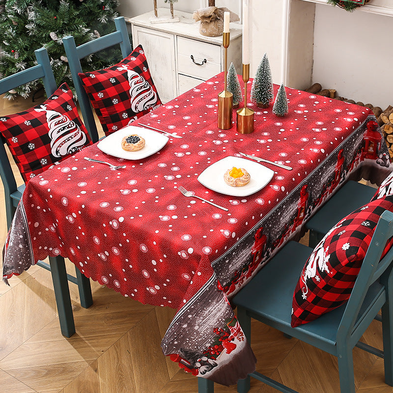 Decoration Creative Christmas Printed Tablecloth Table Flag