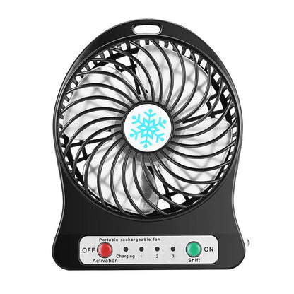 Rechargeable Air Cooler 4-Inch 3 Modes Speed LED Lighting