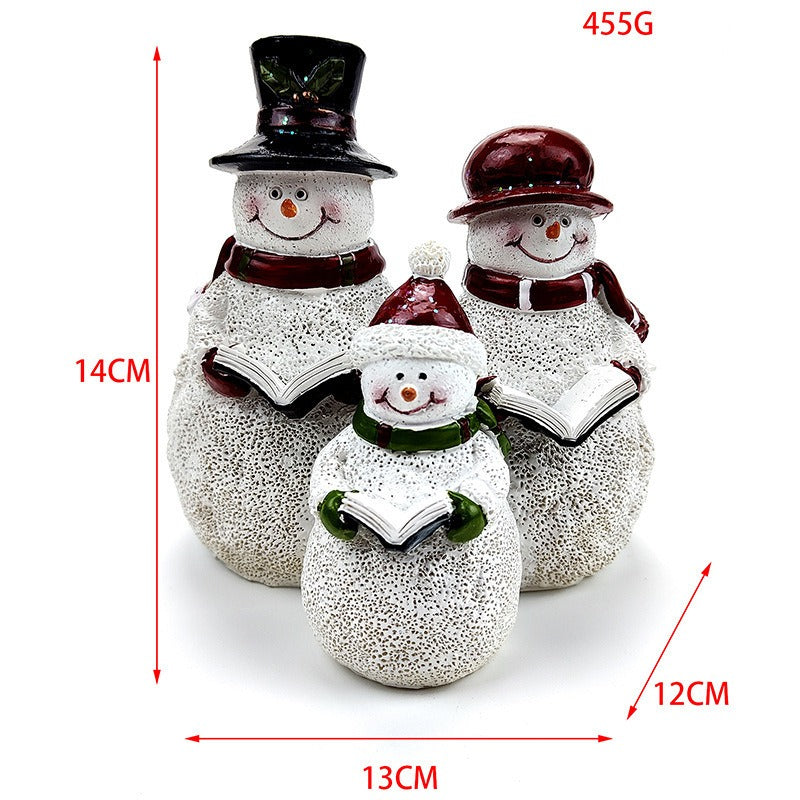 Christmas Snowman Resin Ornament Christmas Family