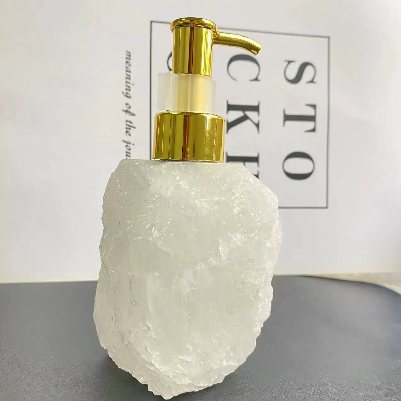 Crystal Stone Press Bottle Dispenser 30ML