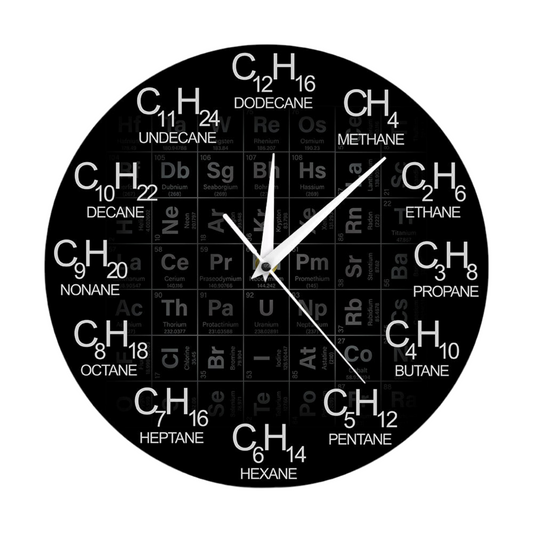 Periodic Table Of Element Chemical Wall Clock Decoration