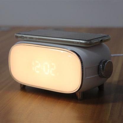 Creative Wake-up Alarm Clock QI Wireless Charging Stylish