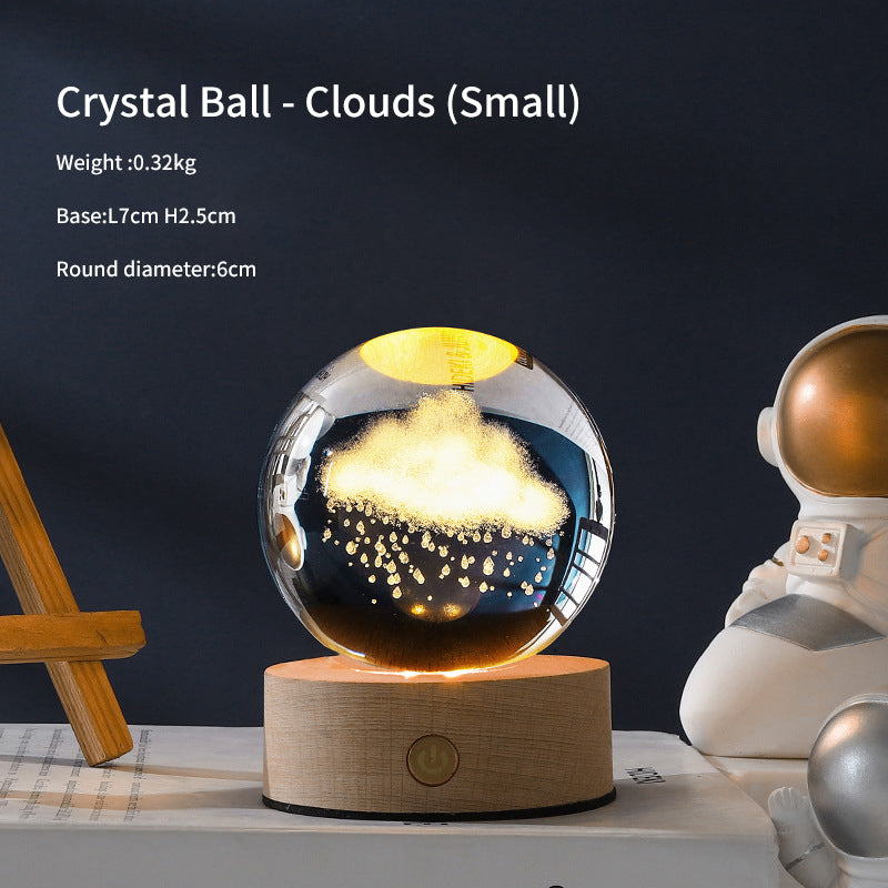 Creative Luminous Crystal Ball Galaxy Night Light