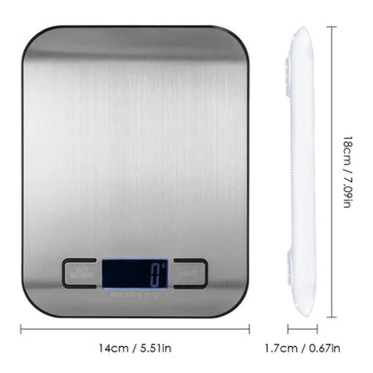 Digital Kitchen Scale Stainless Steel Portable Kitchen