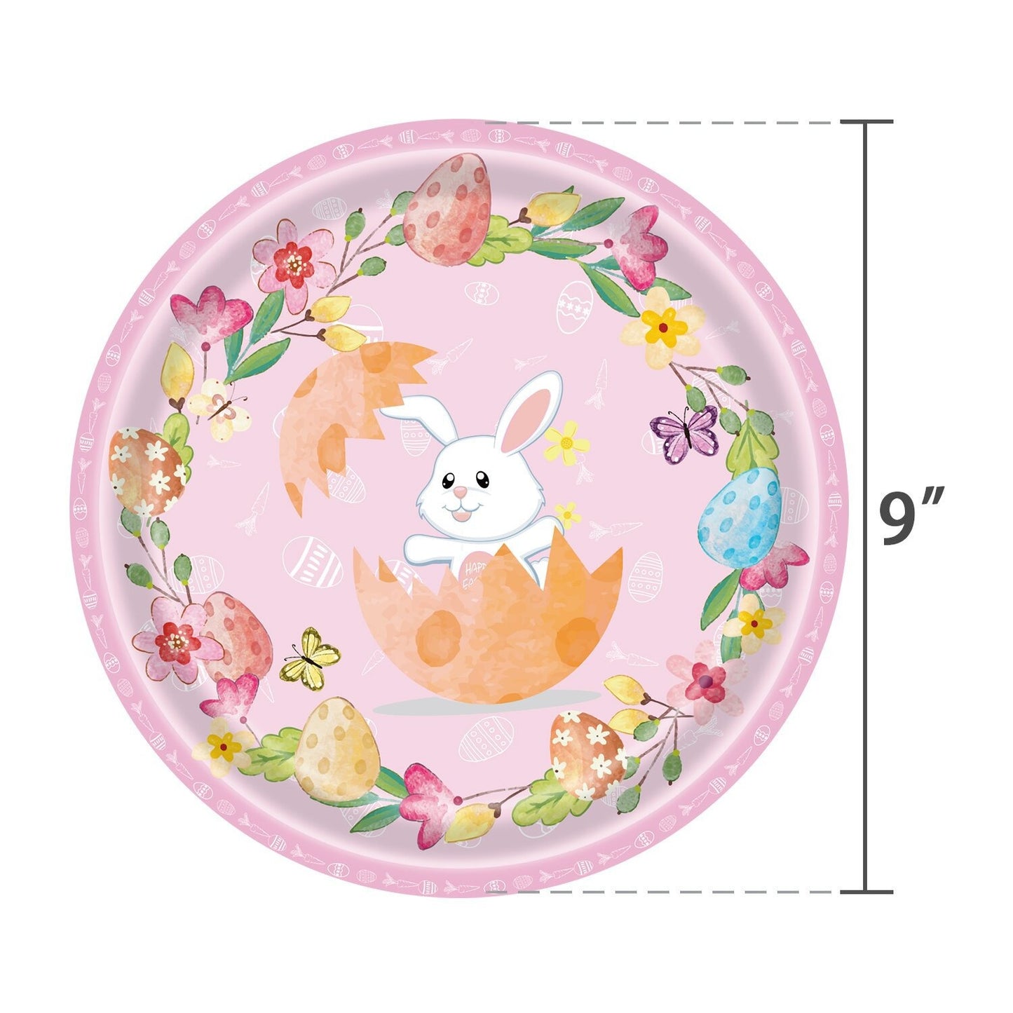 Easter Bunny Egg Festival Party Supplies Dinner Plate Pulling Flag Paper