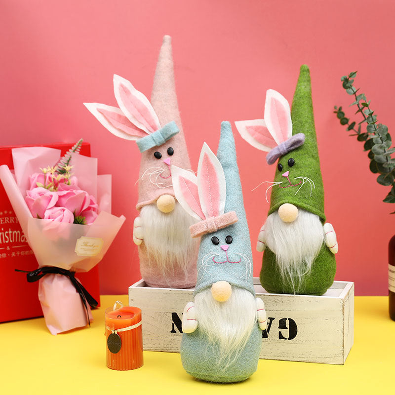 Easter Decoration Pointed Hats Cute Rabbit