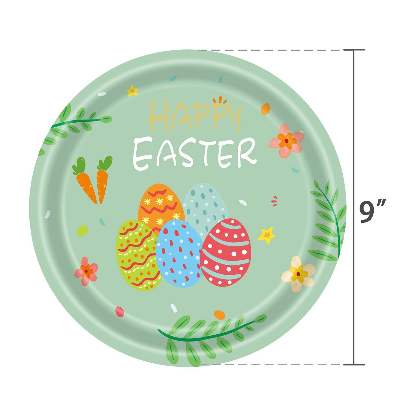 Easter Bunny Egg Festival Party Supplies Dinner Plate Pulling Flag Paper