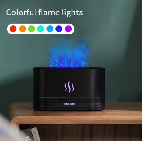 Simulated Flame Aromatherapy Machine Expanding Fragrance Machine Household Seven Colour Flame Humidifier