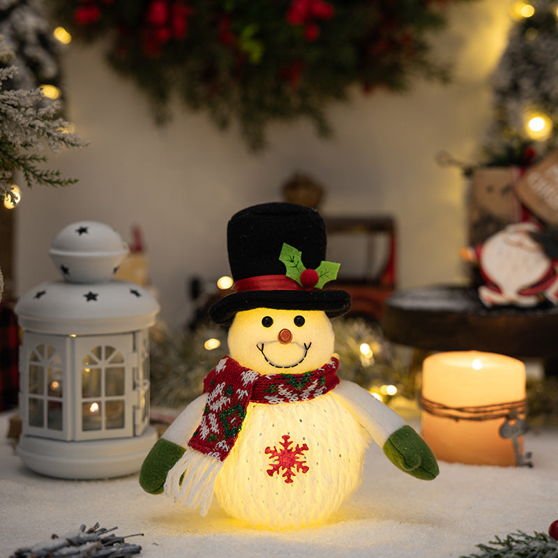 Christmas Glowing Snowman Doll Window