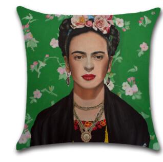 Hyha Frida Kahlo Polyester Cushion Cover Pillow Case