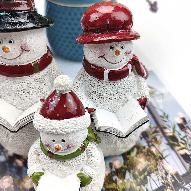 Christmas Snowman Resin Ornament Christmas Family