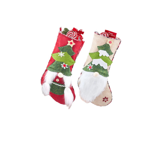 Christmas Decoration 3D Faceless Dolls Christmas Stocking