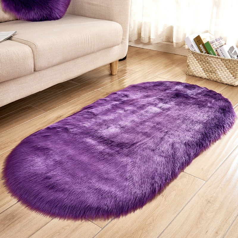 Limitation Wool Carpet, Oval Plush Carpet