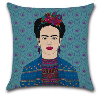 Hyha Frida Kahlo Polyester Cushion Cover Pillow Case