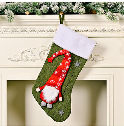 Christmas Decoration Knitted Rudolf Christmas Stocking